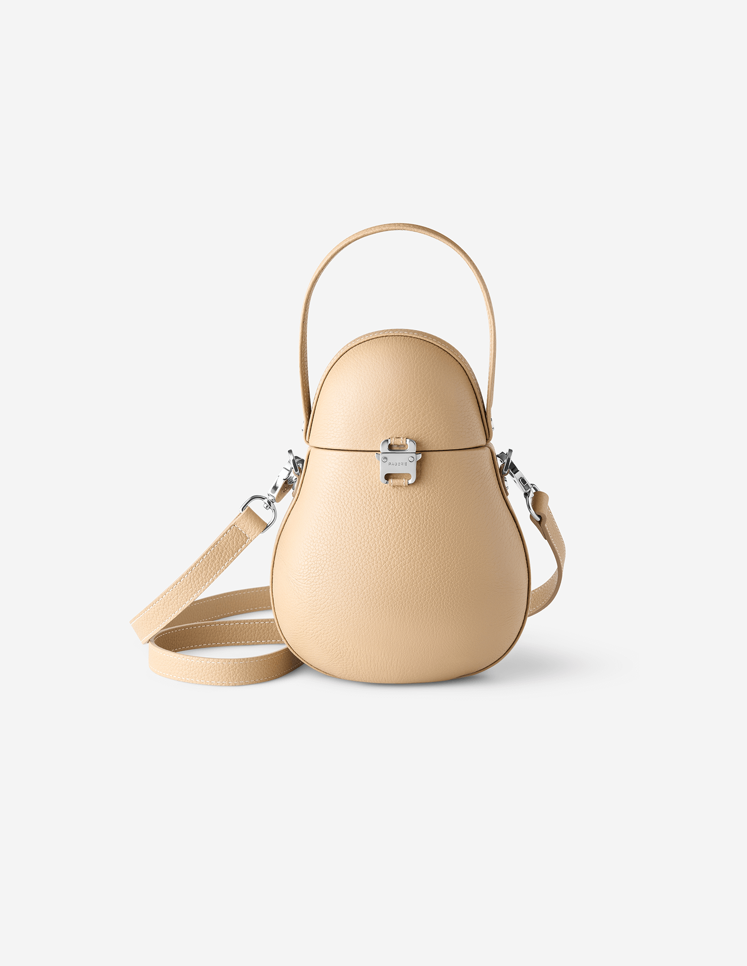 Bolsa clutch The Ève em pele bege Sand — vista principal