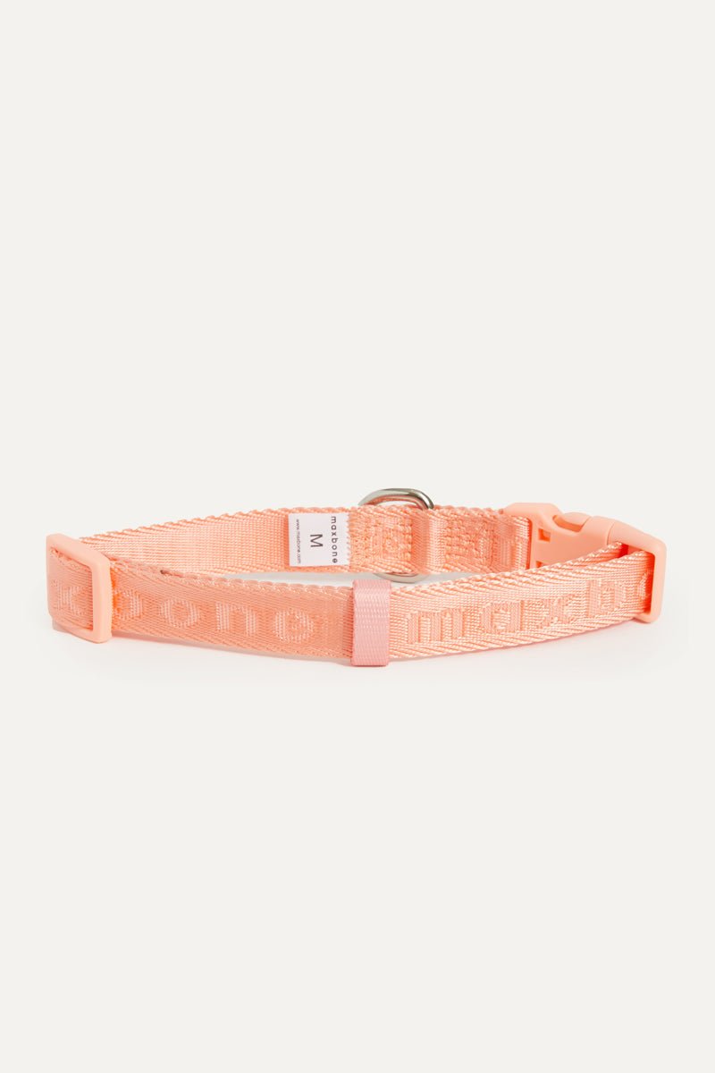 Coleira Signature Collar premium da Maxbone em Cherry Cola — vista lateral (04)
