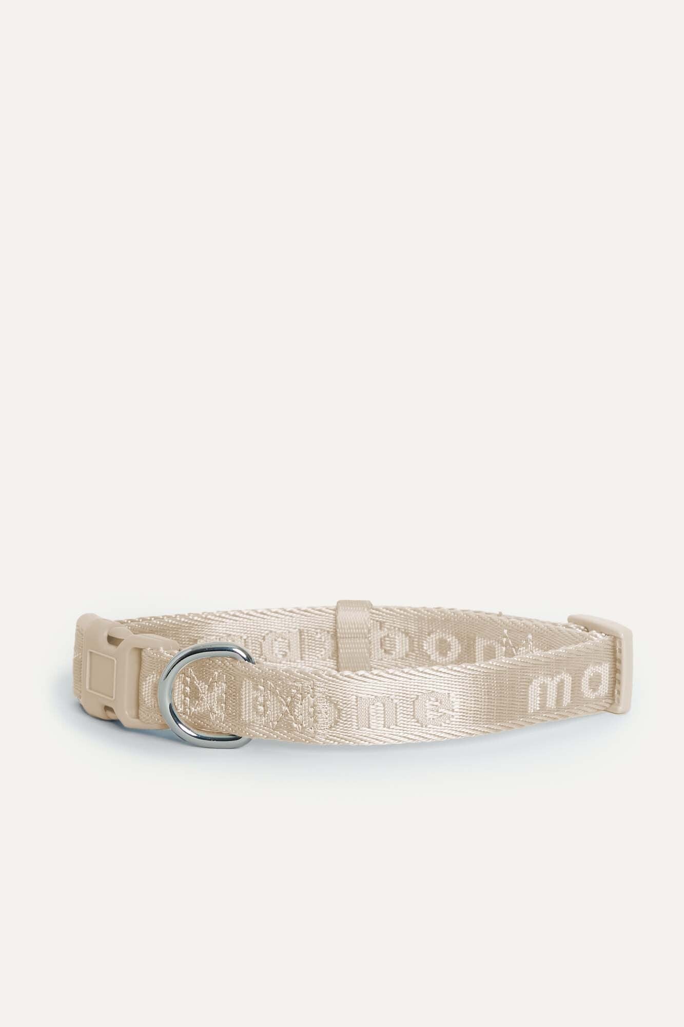 Coleira Signature Collar premium da Maxbone em Ivory — detalhe da textura (20)